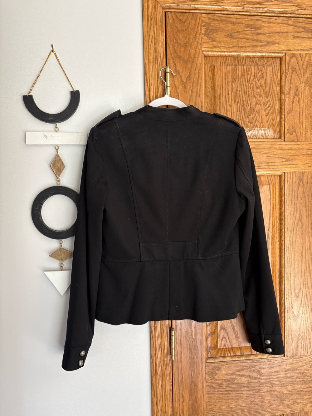 Apt. 9 Black Military-Inspired Peplum Jacket - Picture 3 of 4